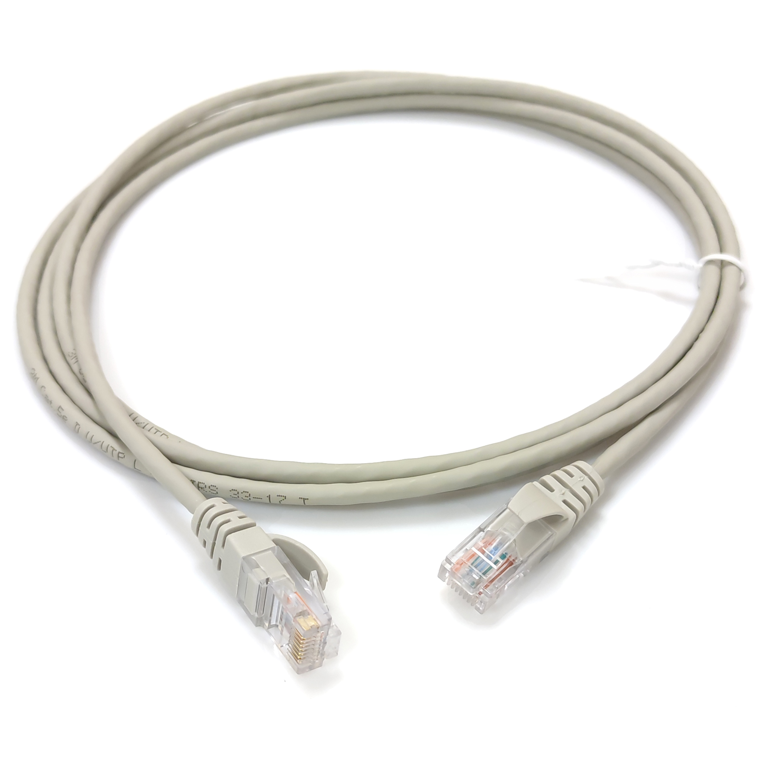Патч-корд кат. 5е, 26AWG Slim, D4мм, RJ45-RJ45, сірий, 0.5 м